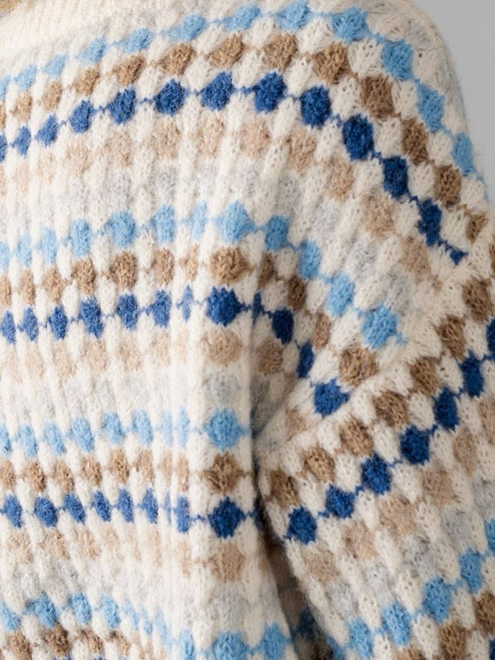 Blu Pepper Diamond Print Button Front Cardigan - Large - Picture 2 of 9